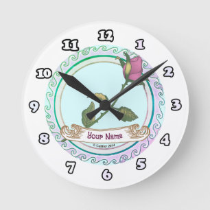 Horloge Ronde Rose rose