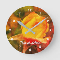Rosebud Jaune Avec Points Forts Rouges Abstraits