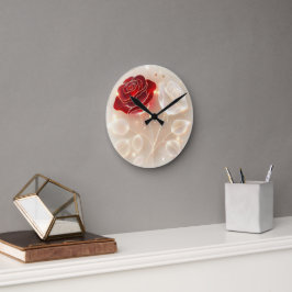 Horloge Ronde Roses de lumière et d'amour