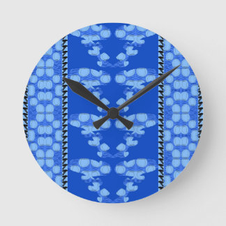 Horloge Ronde Roses Et Vagues Roses