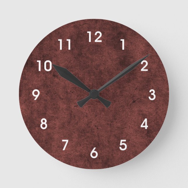 Horloge Ronde Rouge de Burgundy (Recto)
