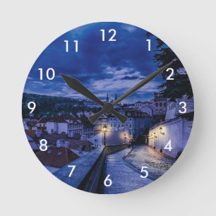 Horloge Ronde Rue du soir à Prague