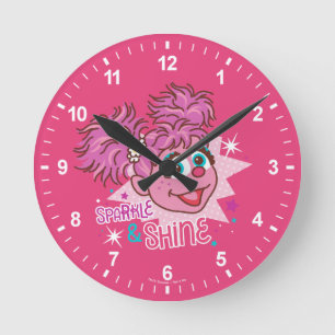 Horloge Ronde Rue Sésame Abby Cadabby - Étincelle et éclat