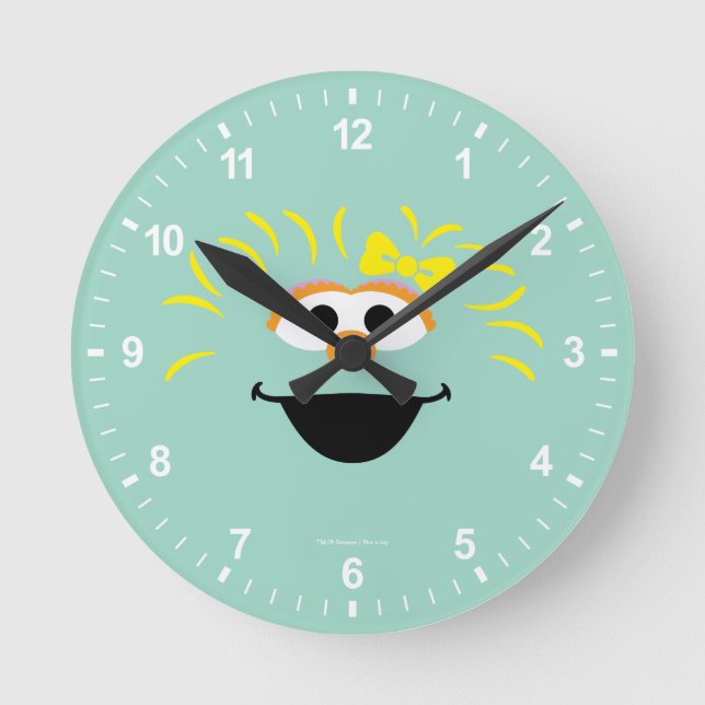 Horloge Ronde Rue Sésame | Rosita Face Art (Recto)