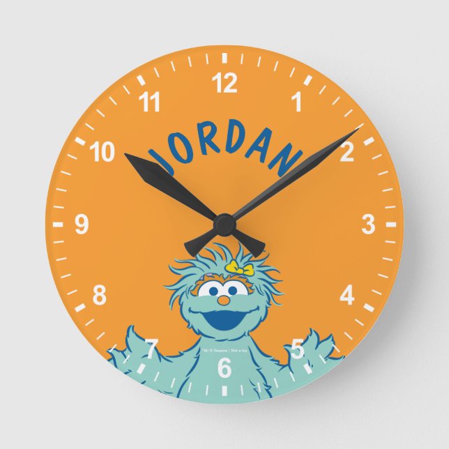 Horloge Ronde Rue Sésame | Rosita personnalisée (Recto)