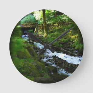 Horloge Ronde Ruissellement de Wahkeena Falls, OR