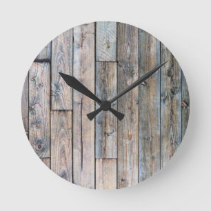 Horloge Ronde Rustic Barnwood
