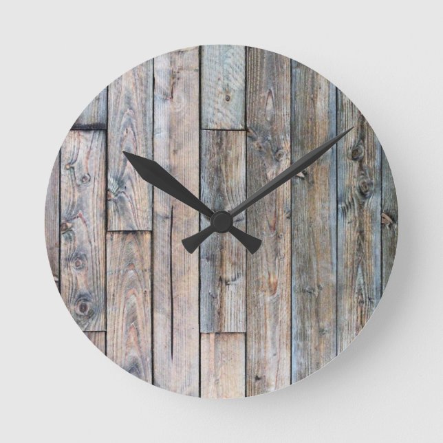 Horloge Ronde Rustic Barnwood (Recto)