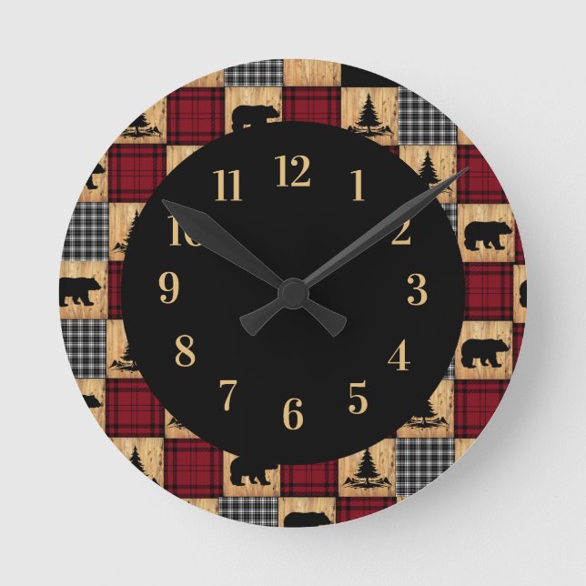 Horloge Ronde Rustic Buffalo (Recto)