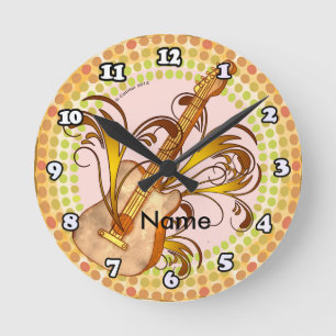 Horloge Ronde Rythme de Guitare