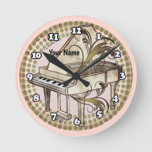 Horloge Ronde Rythme de piano