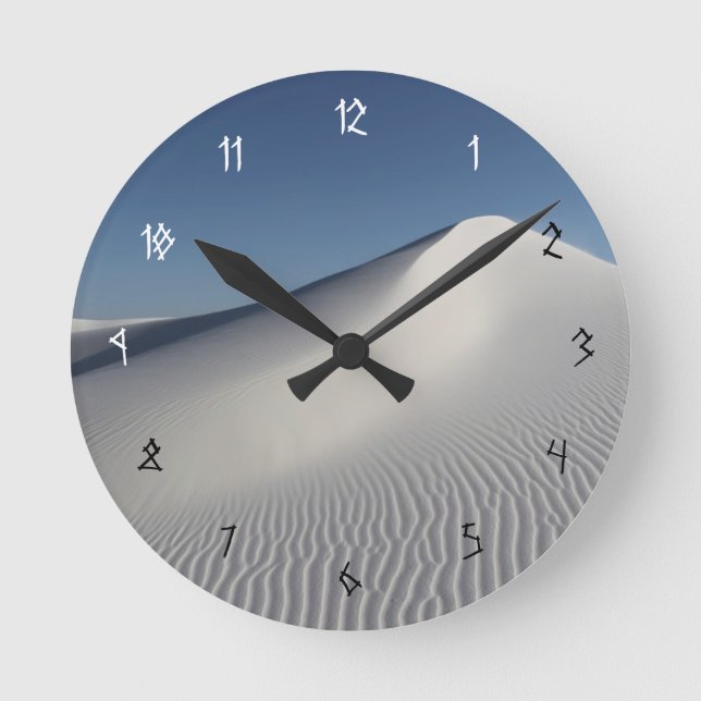 Horloge Ronde Sables blancs (Recto)