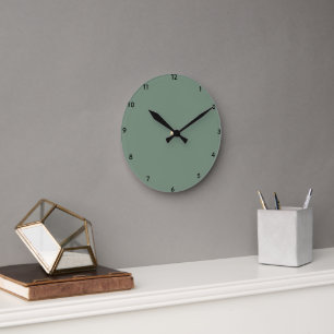 Horloge Ronde Sage Nordique Serein