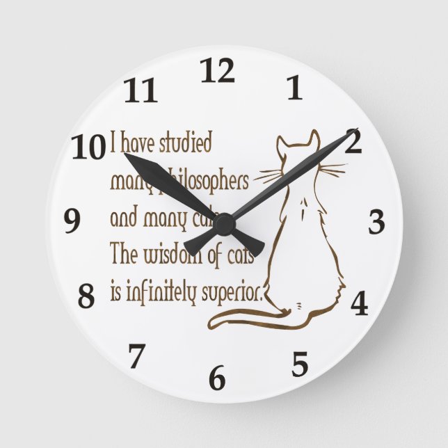 Horloge Ronde Sagesse des chats (Recto)
