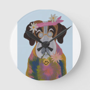 Horloge Ronde Saint Bernard Hippie