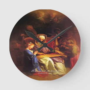 Horloge Ronde Saints Anne et Joachim, Parents de Marie