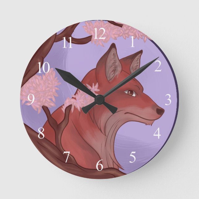Horloge Ronde Sakura Fox (Recto)