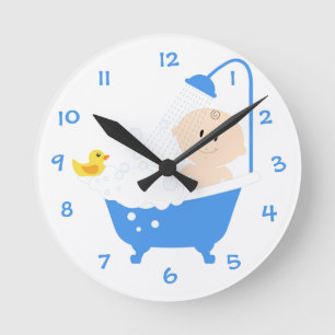 Horloge Ronde Salle de bain Baby shower agréable