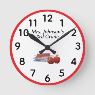 Horloge Ronde Salle de classe personnalisée
