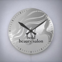 Salon de beauté Nom personnalisé Platine argent mé