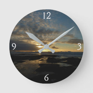 Horloge Ronde San Diego Sunset III Superbe paysage californien