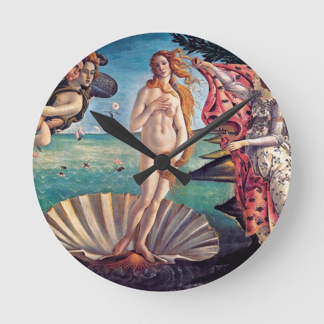 Horloge Ronde Sandro Botticelli - Naissance de Vénus - Beaux-Art (Recto)