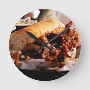 Horloge Ronde Sandwich à poitrine de boeuf de BBQ