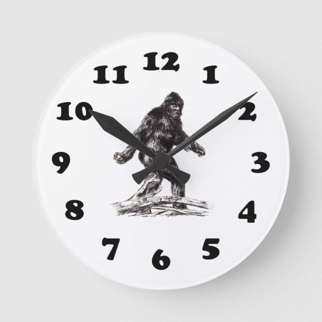 Horloge Ronde Sasquatch Bigfoot (Recto)