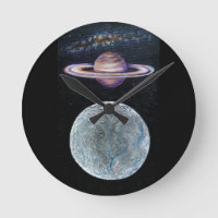 Saturne et Enceladus