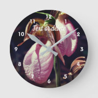 Sauvage rose Lady Slipper Orchid paire personnalis