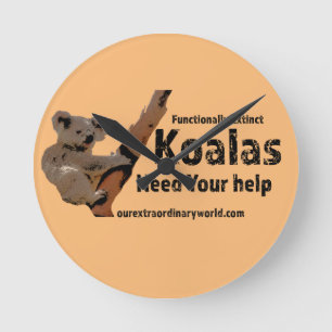 Horloge Ronde Sauvez les Koalas