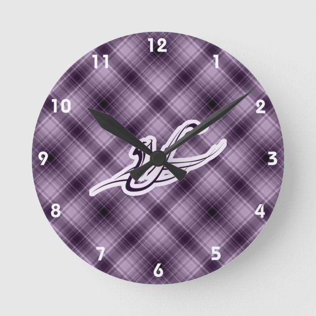 Horloge Ronde Saxophone violet (Recto)