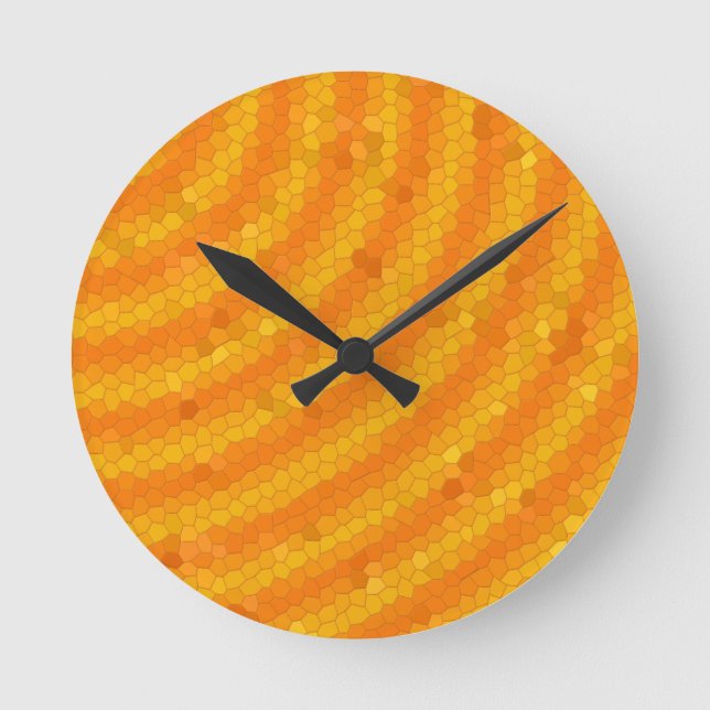 Horloge Ronde Scales de dragon orange (Recto)