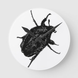 Horloge Ronde Scarab Beetle