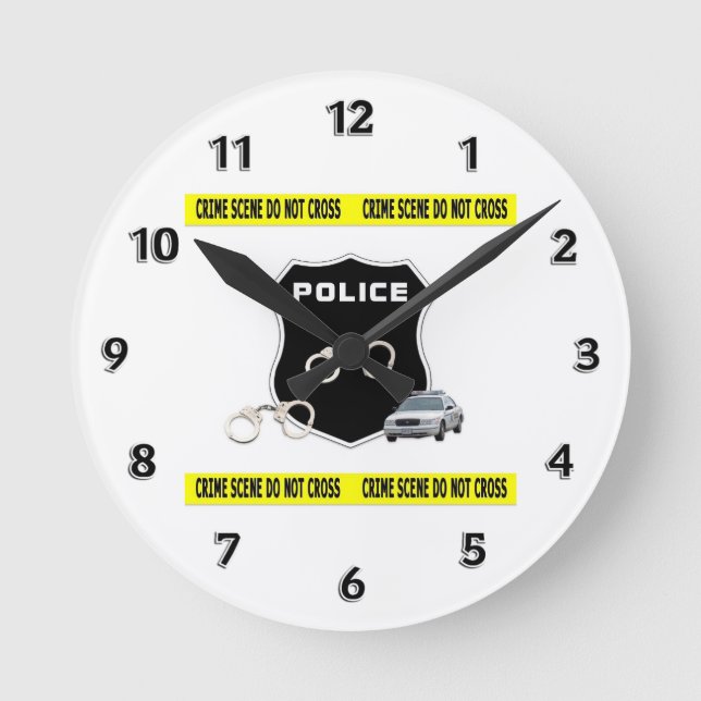 Horloge Ronde Scène de la criminalité policière (Recto)