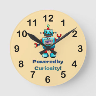 Horloge Ronde science pour les enfants - robot