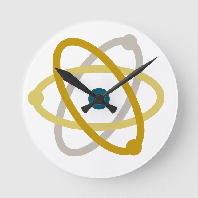 Horloge Ronde Science simple Atom Chimie Nerd (Recto)