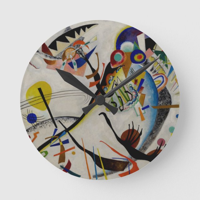 Horloge Ronde Segment bleu Kandinsky (Recto)