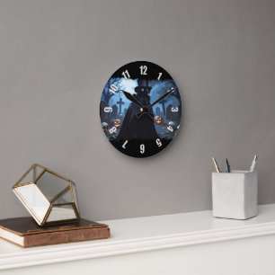 Horloge Ronde Seigneur Corbeau - Conception Gothique Halloween