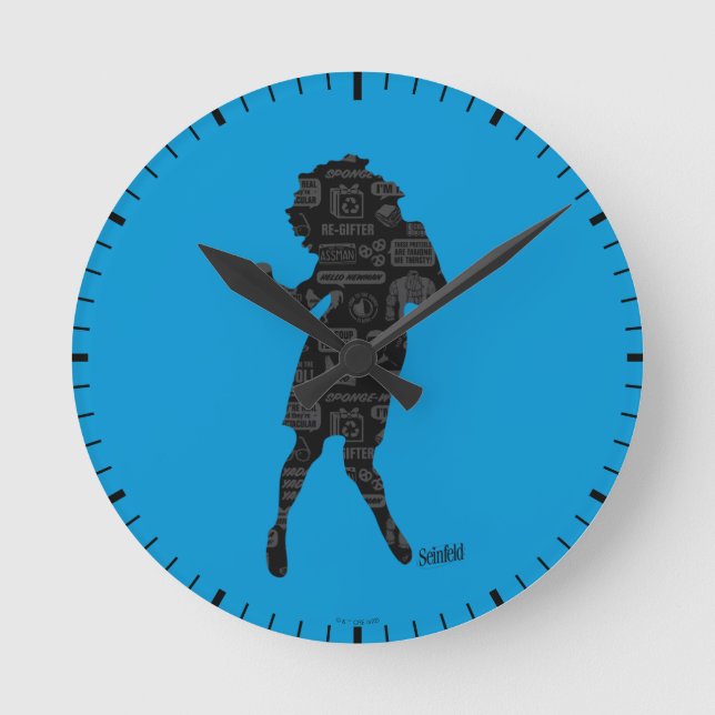 Horloge Ronde Seinfeld | Elaine Danse Silhouette (Recto)