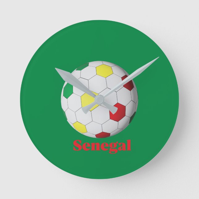 Horloge Ronde Senegal Soccer (Recto)