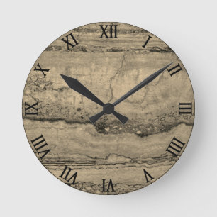 Horloge Ronde Sepia Granite