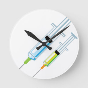 Horloge Ronde Seringue Médicale