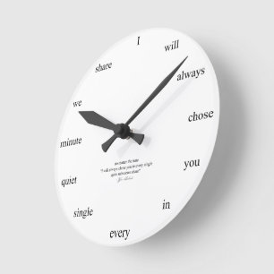 Horloge Ronde Serment de réconfort qui boucle à l'infini.