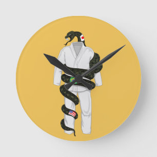 Horloge Ronde Serpent de Jiu Jitsu de Brésilien