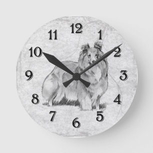 Horloge Ronde Sheltie