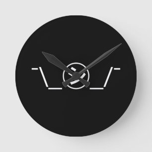 Horloge Ronde Shi Kana Shrug Emoticon -\_ ㋛_/+Japonais Kaomoji