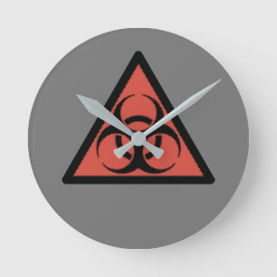 Horloge Ronde Signal biologique rouge