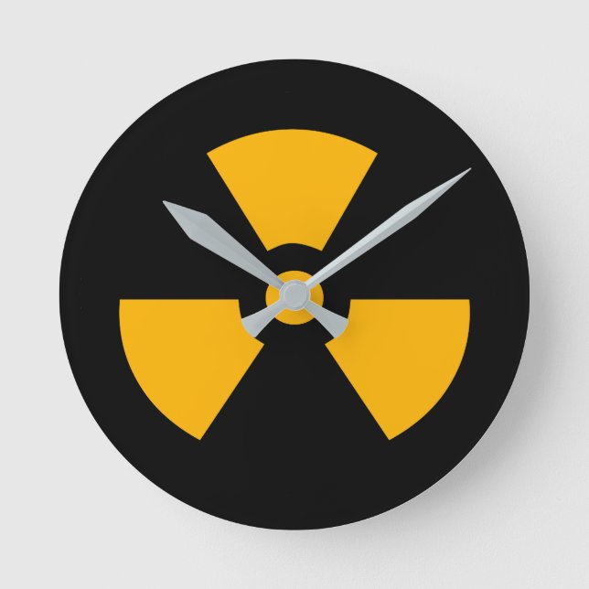Horloge Ronde Signal radioactif nucléaire (Recto)