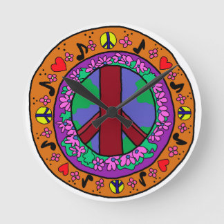 Horloge Ronde Signe de paix